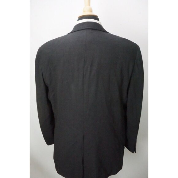 Paul Stuart Stuart II Dark Gray 100% Wool 2 Pc Suit Jacket Pants 42 semi long - Picture 6 of 12